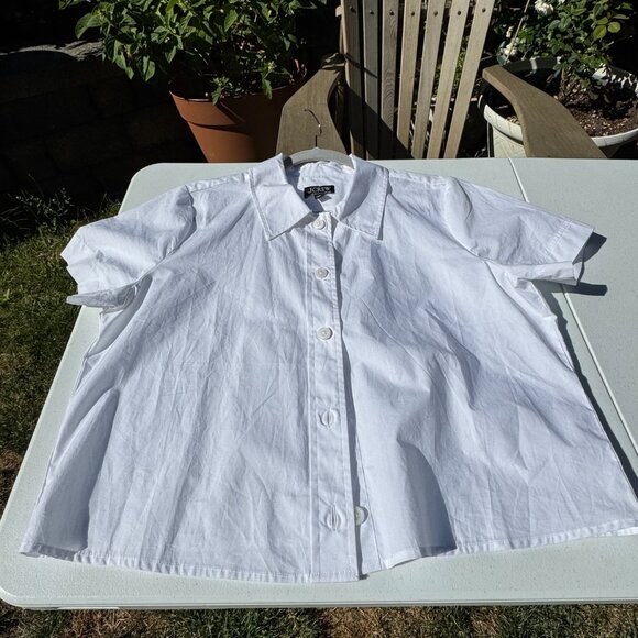 JCrew Women's regenerative cotton button down shirt-classic style - Picture 2 of 4
